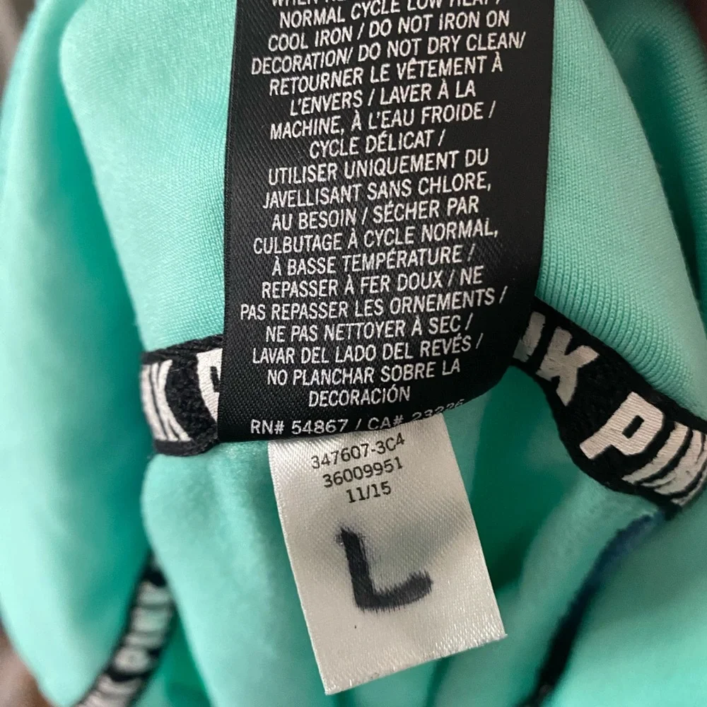 VICTORIA’S SECRET Love Pink Ultimate Green Pullover 1/2 Zip S